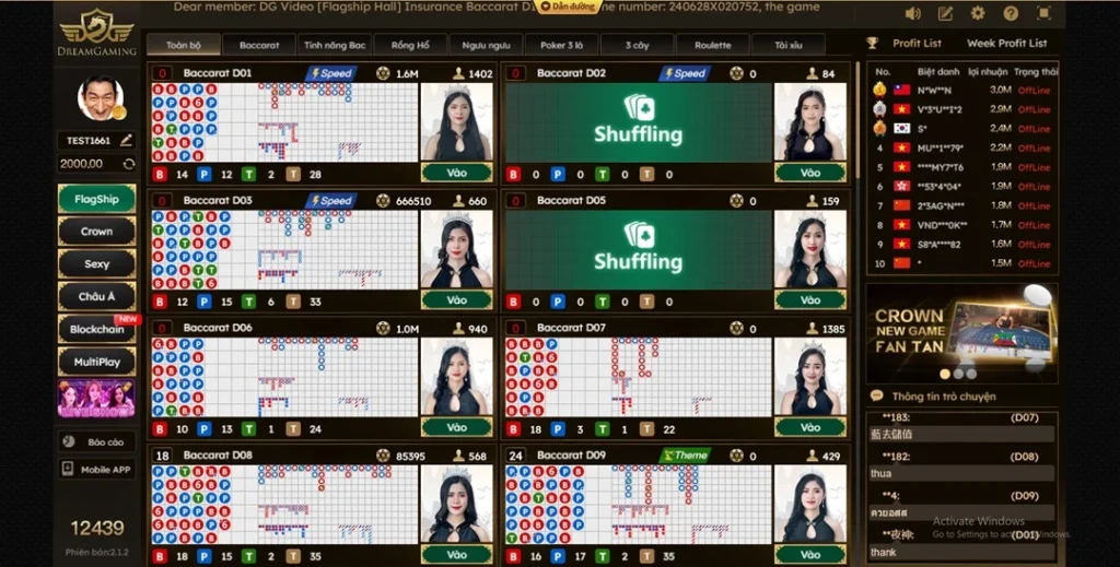 Kho game casino trực tuyến siêu khủng