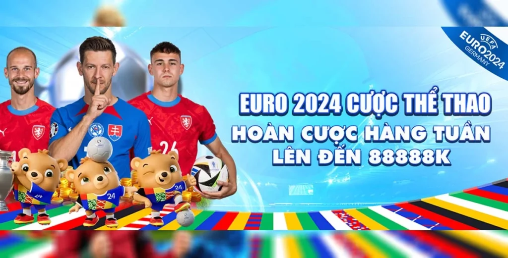 WW88 Khuyến Mãi Hoàn Cược Hàng Tuần 88888K Khi Chơi Cược Thể Thao Euro 2024